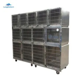 Stainless Steel Veterinary Cages Three-Storey Thirteen Compartments Pet Hospital Supplies
