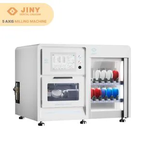 Dental Lab Equipment Wax Zirconia Peek Block Dry Cutting 5 Axis Milling Machine