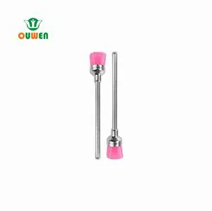 Ouwen Manufacture H-2 Pink Hard Dental Long Brushes Nails Nylon Polishing Brush