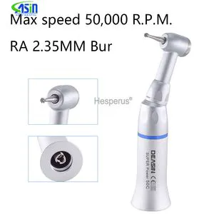 Dental 1: 1 Low Speed Handpiece 50000 Rpm Contra Angle for Air Motor