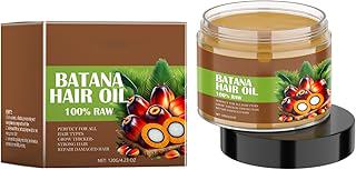 Batana Hair Oil, 100% Raw Natural Treatment for All Hair Types, Deep Nourishing Growth Formula with Antioxidant Protection, Repair Damaged Hair, Strengthen Roots, 4.23 oz