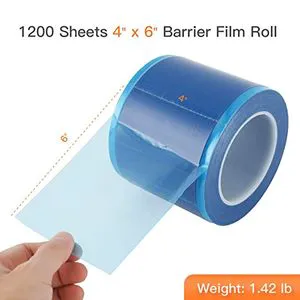 Adhesive Tape Sheets 1200 Sheets Barrier Film Roll with Dispenser Box for Dental Tattoo