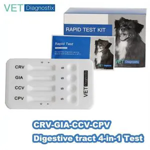(CPV-CCV-GIA-CRV AG) Canine Parvo/Coronvirus/Giardia/Rotavirus Antigen Veterinary Rapid Test with GMP/ISO9001