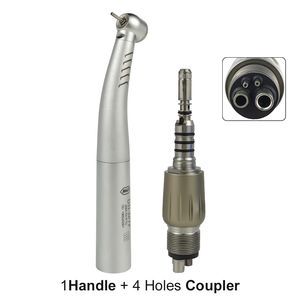 Dental Fiber Optic High Speed Handpiece Quick Connection Type Air Turbine Tip with Coupling Water Spray 2/4/6 Holes