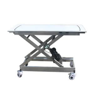 Acrylic Top X Ray Stainless Steel Electric Lifting Diagnosis and Treatment Table Operation Table for Vet