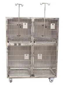 Hot Sales Veterinary Equipment Production Animal Use 304 Stainless Steel Kennel Dog Veterinary ICU Cage