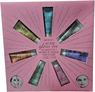 Face Mask Set of 7, Variety Pack with Clay, Peel Off, and Glitter Masks for Skincare