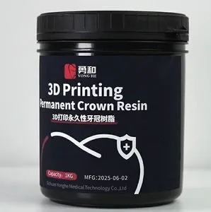 Light-Curing Material for The Consistent 3D Printing of Permanent Crowns Dental Resin