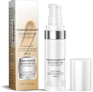 Flawless Colour Changing Foundation 30ML – Moisturizing & Long-Lasting Liquid Foundation with SPF 15, Full Coverage, Poreless & Waterproof, Natural Skin Tone Makeup for Face