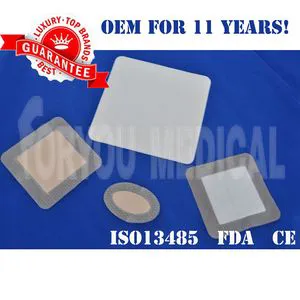 Foryou Medical Ce ISO Tracheostomy Adhesive Silicone Foam Dressing