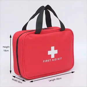 First Aid Bag First Aid Kit Empty Medical Storage Bag Red Trauma Bag for Emergency First Aid Kits Car Outdoors
