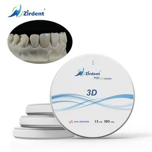 Zirdent High-Quality 100% Sinocera Aesthetic Zirconia Restorations 1050MPa CAD Cam Material