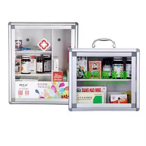Wall Mounted Organizer Emergency First Aid Kit Medicine Chest Storage Box