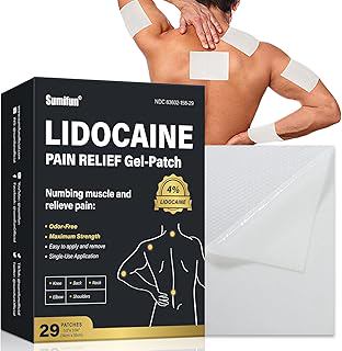 4% Lidocaine Patches, Long Lasting Plaster Patch for Knee, Shoulder, Muscle, Joints with Natural Ingredients, Extended Patch with Lidocaine (Large, Count, 29)