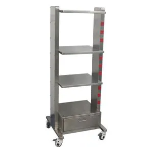 Animal Hospital Surgical Cart Medical Instrument Collection Trolley Stainless Steel Veterinary Trolley