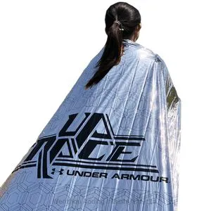Printed Logo Marathon Mylar Rescue Blanket Outdoor Survival Space Foil Emergency Blanket