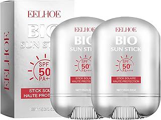 2 Pcs Bio Sun Stick SPF50, Unisex Beach Defense Water-Resistant Sunscreen Stick, Refreshing Non Greasy, Easy to Apply