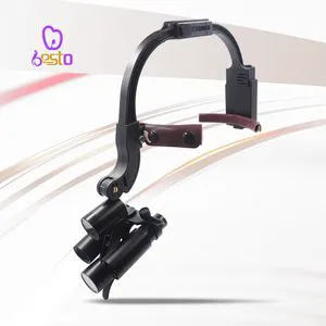 Besto 6X EU Plug Binocular Magnifier Dentist Headband Surgical Headlamp Aluminum Box