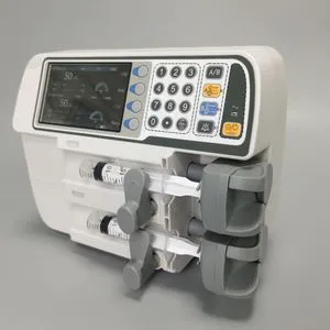 Human Pet Veterinary Metal Double Channels Anesthesia Syringe Pump for Human & Animals