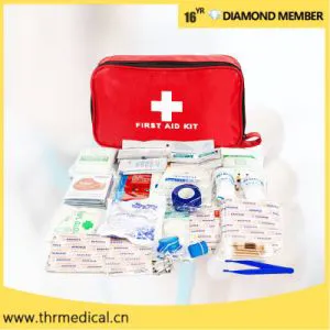 Emergency Medical Portable First Aid Kit Best Red Wapt for Travel Survival (THR-FA003)