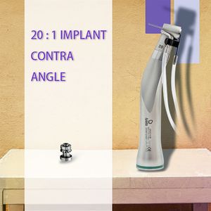 Dental 20: 1 Contra Angle Surgery Implant Handpiece Stainless Steel Low Speed Handpiece