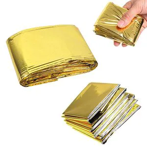 Outdoor First Aid Box Survival Thermal Mylar Retardant Waterproof Rescue Foil Emergency Blanket