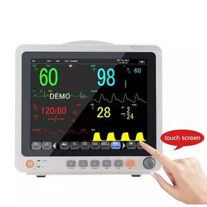 Medical Multi-Parameter Touch Screen Patient Vital Sign Monitors Hospital ICU Multiparameter Portable Monitoring Machines