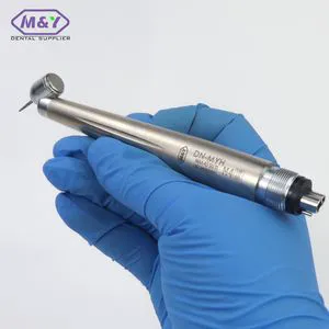 Dental 45 Degree Air Turbine High Speed Handpiece Integrated Push Button Titanium Surgical Handpiece Single Water Spray