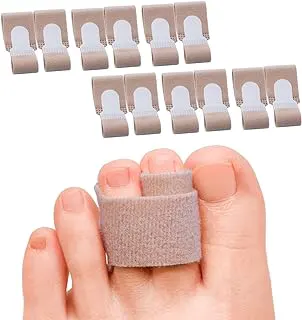 Hammer Toe Corrector Straightener for Women Buddy Toe Wraps, 12 Packs of Toe Tapes for Broken Toes Corrked Toes, Toe Brace, Beige