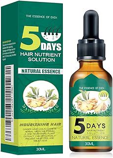 The Essence of DiDi 5 Days Hair Nutrient Solution, Natural Ginger Extract Serum, Hair Growth Treatment for Thinning Hair, Anti Hair Loss Formula, 30ML