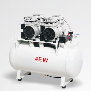 1700W Dual-Pump Head Oil-Free Silent Air Compressor for Dental Chairs, Equipped with a 65L Air Storage Tank