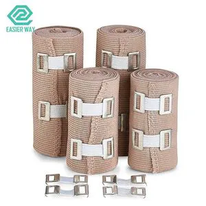 Skin Color High Elastic Compression Bandage with Elastic Clips