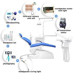 Dentist Stool Foldable Dental Chairs Unit Price LED Lamp Electric Dental Chair