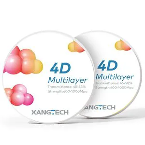 4D Multilayer 45-58% 600-100MPa High Transparency Dental Zirconia Block