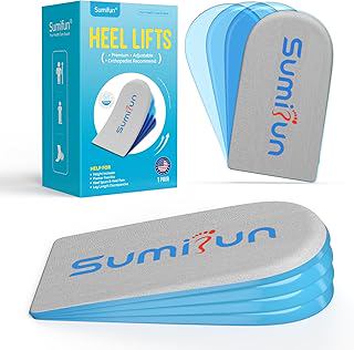Heel Lift Inserts for Women Shoes - Sumifun Adjustable Orthopedic Shoe Lifts for Uneven Legs - Gel Heel Inserts for Leg Length Discrepancy