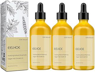 180 ML HuaQing Natural Hair Growth Oil, Eelhoe Hair Growth Organic Rosemary Hair Oil for Damaged Hair.(3 Pcs)