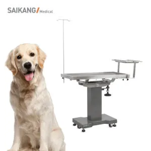 Sk-Dw001 Animals Treatment Metal Adjust Electric Surgical Operation Table for Vet