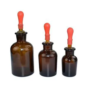 Amber Glass Dropper Bottle 30ml/60ml/125ml Drop Reagent Flask Lab Chemical Glassware