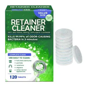 High Quality 120 PCS OEM Effervescent Tablet FDA Approved Personal Daily Denture Cleaner and Whitener for Denture Cleaning