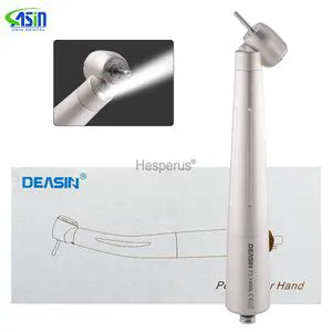 Dental 45 Degree LED Fiber Optic High Speed Handpiece Button Compatible for NSK Coupler