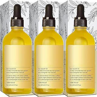 3PCS Natural and Rosemary Oil for Hair Growth, Dry Damaged and Thin Hair