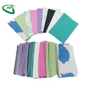 Premium Disposable Waterproof Dental Bibs for Adults - 100 Pack