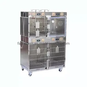 Medical High Quality Pet Hospital Infrared Therapy Cage Veterinary Cat Dog Stainless Steel Kennel