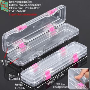 Clear Plastic Membrane Shipping Box Watch Storage Case Jewelry Boxes with Film