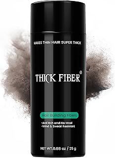 Hair Fibers for Thinning Hair & Bald spots (DARK BROWN) - 25g Bottle - Conceals Hair Loss in Seconds - Hair Powder for Women & Men