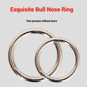 Durable Bull Nose Rings in Various Materials and Sizes