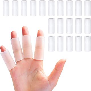 Finger Sleeves, 20PCS Gel Thumb Finger Tubes for Arthritis, Trigger Finger Pain, Silicone Fingers Protector for Golf, Basketball, Golf, Rugby, Cracked Finger