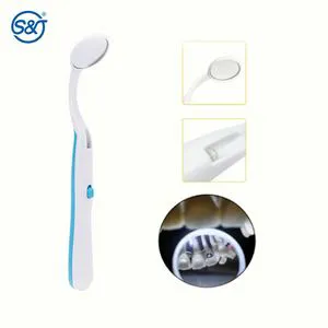 SJ Dental Anti-Fog Mirror Oral Cleaning Tool Dental Mirror with LED Light