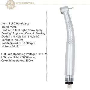 Dental 1: 2 Handpiece Speed Increasing Bone Cutting Micro Surgical Operation Contra Angle Surgery Straight Implant Dentist Tools