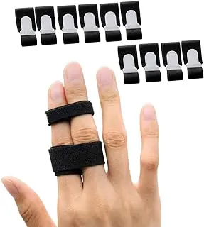 Buddy Finger Wraps, Pack of 10 Finger Tapes for Broken, Sprained, Fractured Finger, Finger Straps for Jammed, Swollen, Dislocated Joint (Black)